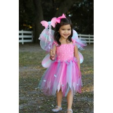 Butterfly Dress & Wings with Wand Pink - Size 5-6